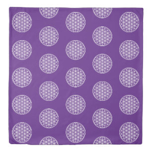 FLOWER OF LIFE - Sacred Geometry Symbol outline 2 Duvet Cover