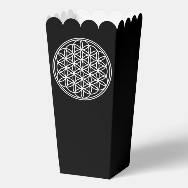 FLOWER OF LIFE - Sacred Geometry Symbol outline 2 Favor Boxes (Back)