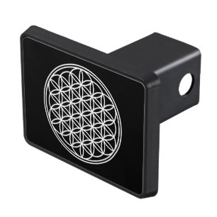 FLOWER OF LIFE - Sacred Geometry Symbol outline 2 Hitch Cover