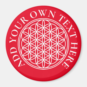 FLOWER OF LIFE - Sacred Geometry Symbol outline 2 Magnet