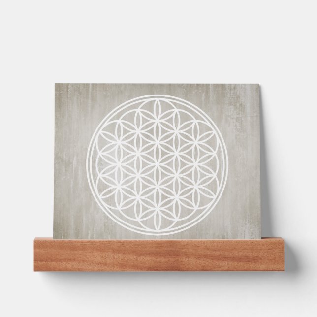 FLOWER OF LIFE - Sacred Geometry Symbol outline 2 Picture Ledge (Front)
