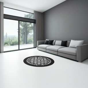 FLOWER OF LIFE - Sacred Geometry Symbol outline 2 Rug