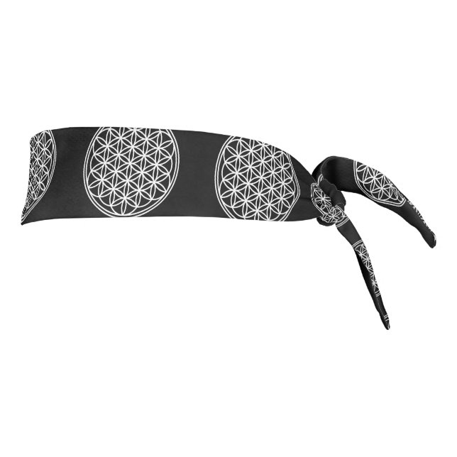 FLOWER OF LIFE - Sacred Geometry Symbol outline 2 Tie Headband (Rotate 90)