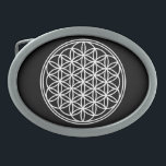 FLOWER OF LIFE - Sacred Geometry Symbol outline 2F Belt Buckle<br><div class="desc">Spirit Symbol Vintage Design by EDDA Froehlich / EDDArt | The Flower of Life (Blume des Lebens) is the original language of the universe; shapes, geometry, numbers and proportions. It radiates harmony and perfection of the holy geometry and stands for infinity and perfect order. Spread the spiritual message! | For...</div>