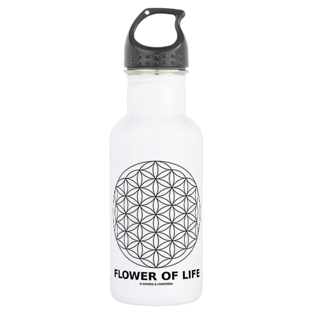 Flower Of Life (Sacred Geometry) Water Bottle (Front)