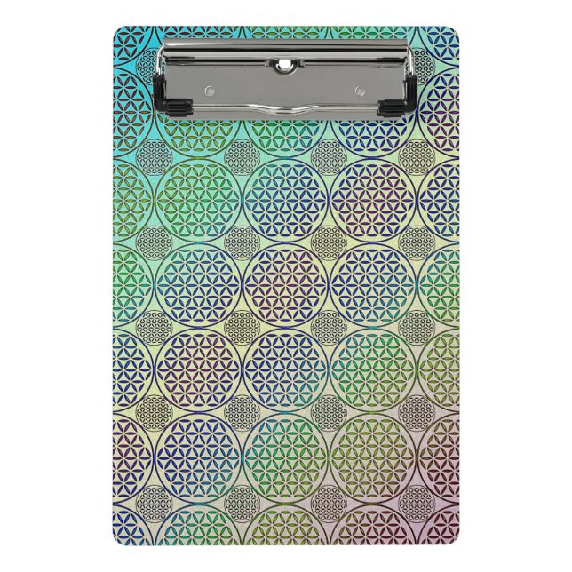 Flower Of Life - seamless grunge pattern II Mini Clipboard (Front)