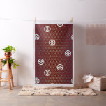 Flower Of Life - seamless pattern - blue beige Fabric