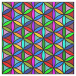 Flower of Life - seamless pattern - multi colored Fabric