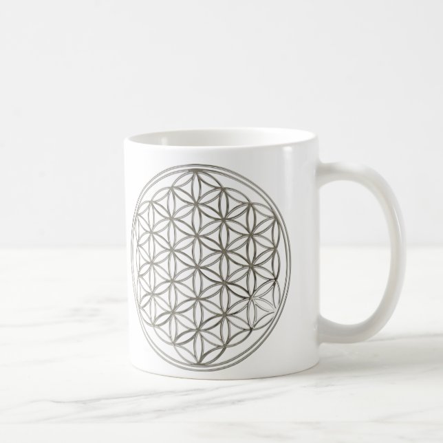 Flower of Life | silver 2x Coffee Mug (Right)