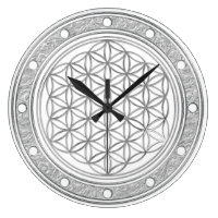 FLOWER OF LIFE - silver - clock face rings silver