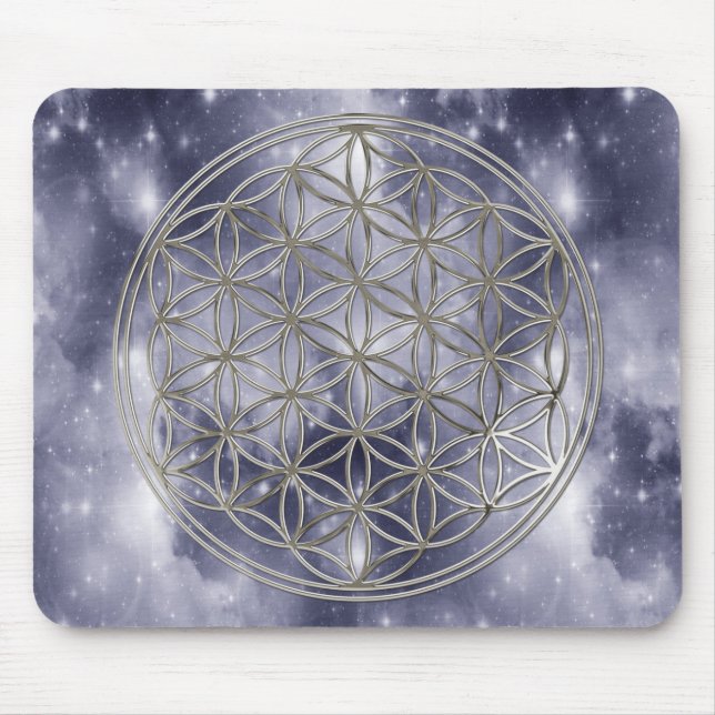 Flower of Life | silver heaven Mouse Pad (Front)