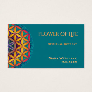 Spiritual Business Cards Templates Zazzle Flower Of Life Spiritual Retreat Business Card