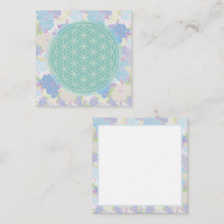flower of life, square business card