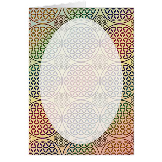 Flower of Life - stamp grunge pattern 1 Cards (Front)