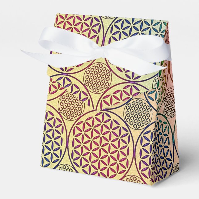 Flower of Life - stamp grunge pattern 1 Favor Boxes (Front Side)