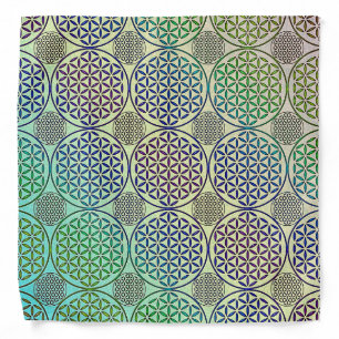 Flower of Life - stamp grunge pattern 2 Bandana