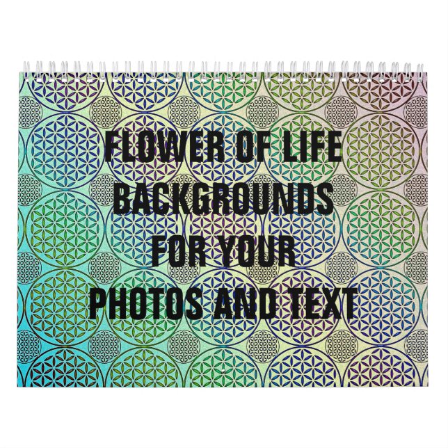 Flower of Life - stamp grunge pattern 2 Calendar (Cover)