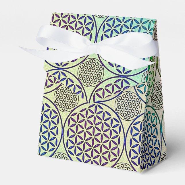Flower of Life - stamp grunge pattern 2 Favor Boxes (Front Side)