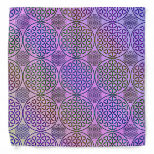 Flower of Life - stamp grunge pattern 3 Bandana
