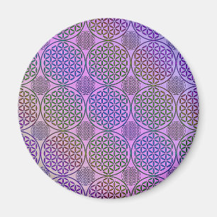 Flower of Life - stamp grunge pattern 3 Magnet