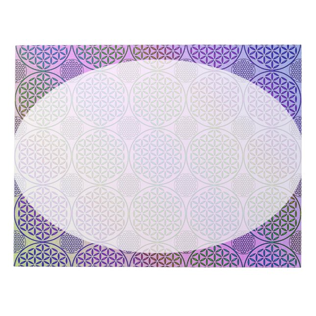 Flower of Life - stamp grunge pattern 3 Notepad (Front)