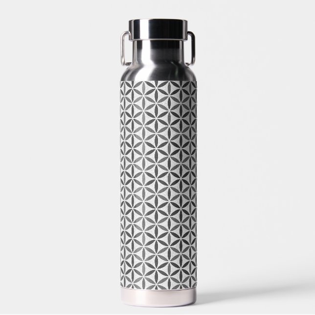 FLOWER OF LIFE - stamp pattern 5 Water Bottle (Front)