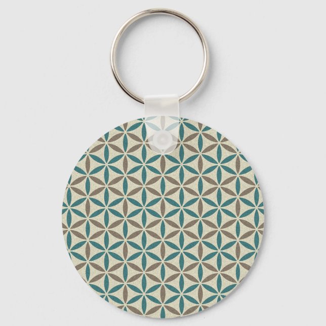 Flower of Life - stamp pattern - BG 1 Keychain (Front)