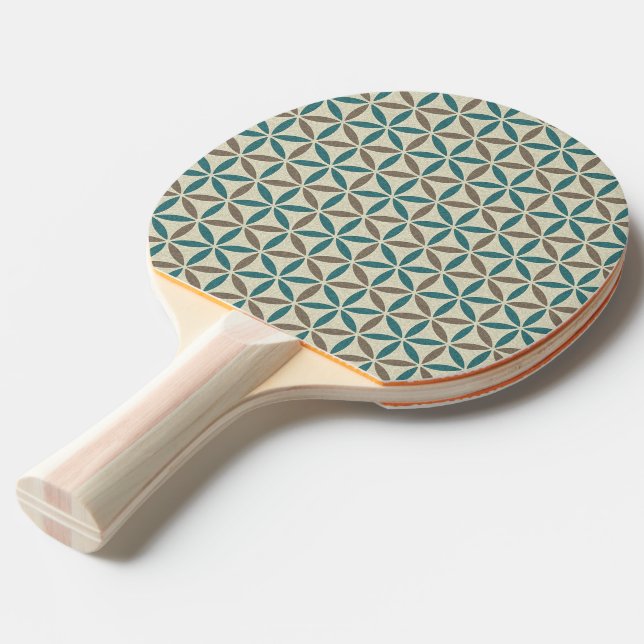 Flower of Life - stamp pattern - BG 1 Ping-Pong Paddle (Front Angle)