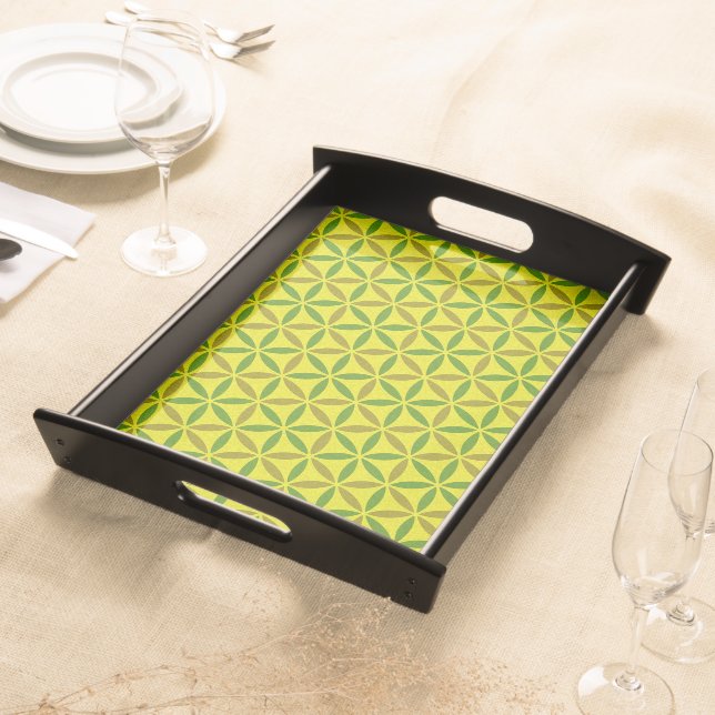 Flower of Life - stamp pattern - BG 3 Serving Tray (Front)