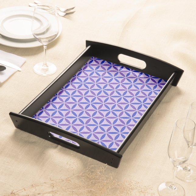 Flower of Life - stamp pattern - BG 4 Serving Tray (Front)