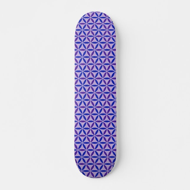 Flower of Life - stamp pattern - BG 4 Skateboard (Front)