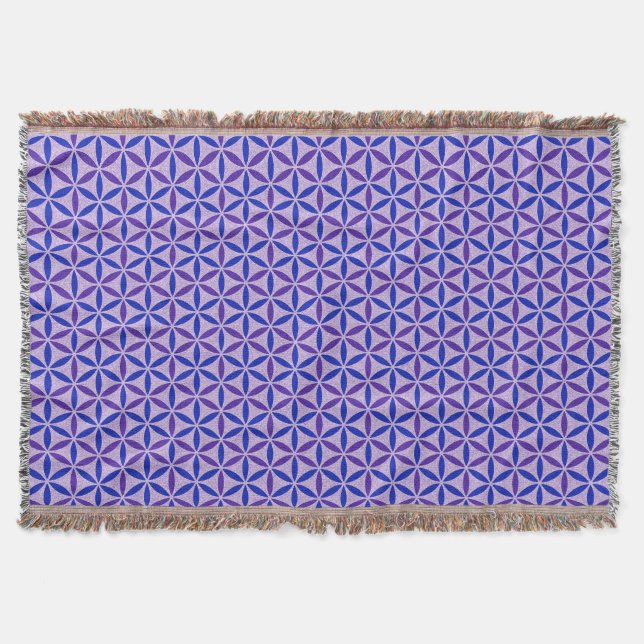 Flower of Life - stamp pattern - BG 4 Throw Blanket (Front)