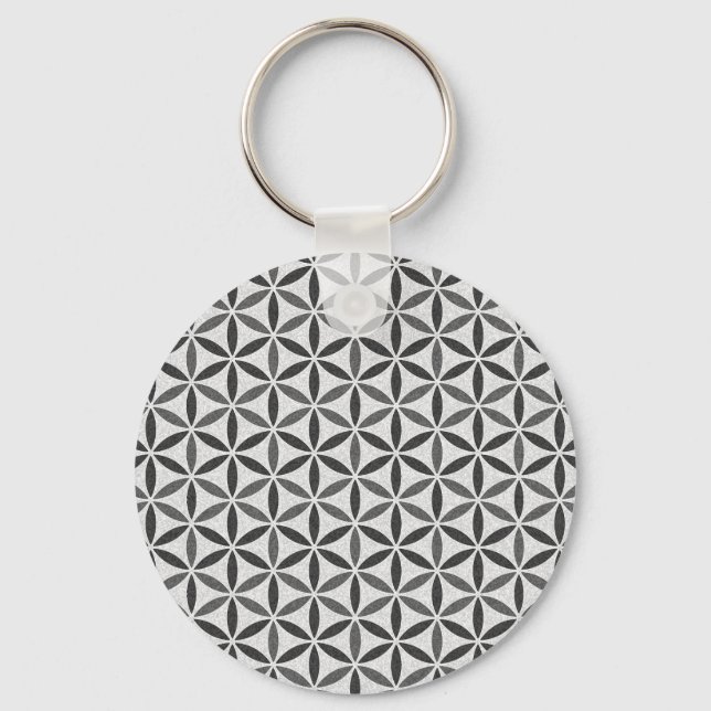 Flower of Life - stamp pattern - BG 5 Keychain (Front)