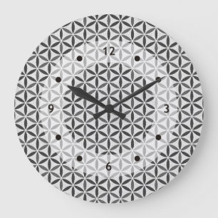 Flower of Life - stamp pattern - BG 5 Large Clock