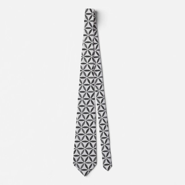 Flower of Life - stamp pattern - BG 5 Neck Tie (Front)
