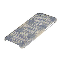 Flower of Life - stamp pattern - blue sand Clear iPhone 6/6S Case