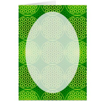 Flower Of Life - Stamp Pattern - Green by SpiritEnergyToGo at Zazzle