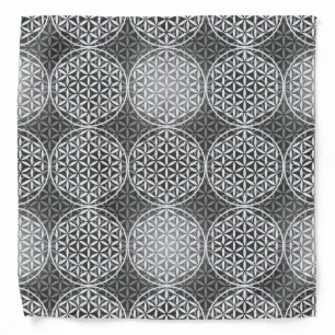 Flower of Life - stamp pattern - grey Bandana