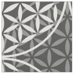 Flower of Life - stamp pattern - grey Fabric