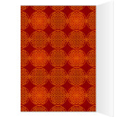 Flower of Life - stamp pattern - orange red Cards (Inside (Left))