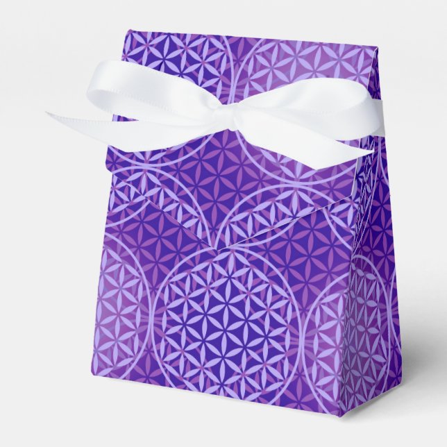 Flower of Life - stamp pattern - purple Favor Boxes (Front Side)