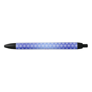Flower Of Life - stamp seamless pattern - blue Pen