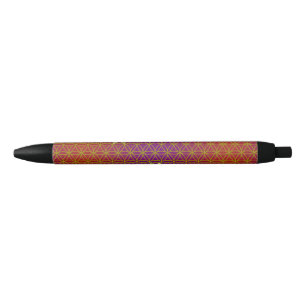 Flower Of Life - stamp seamless pattern - red gold Pen