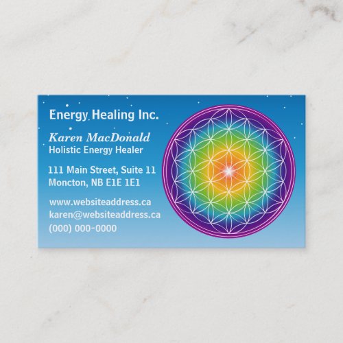Flower of Life Starry Sky Business Card
