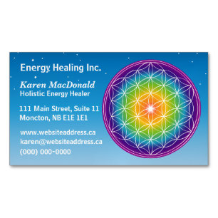 Flower of Life Starry Sky Business Card Magnet