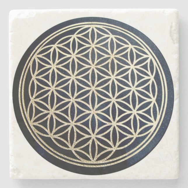 Flower of life stone coaster (Front)