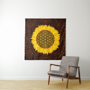 Flower of Life -Sunflower #2 Tapestry