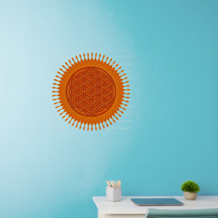 Flower Of Life - Sunny Spirograph Design 1 Wall Decal