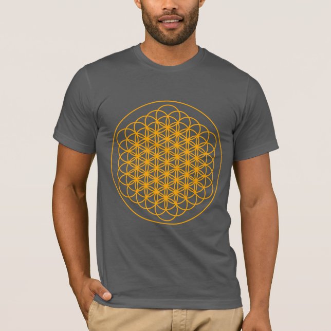 FLOWER OF LIFE T SHIRT BY DMT SPIRITUAL GRAFITTI (Front)