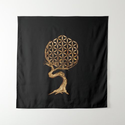 Flower of Life _ Tree of life Tapestry